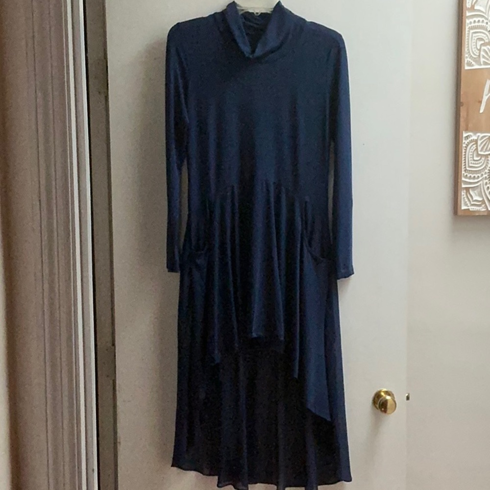 Elegant Navy Blue Women's Dress